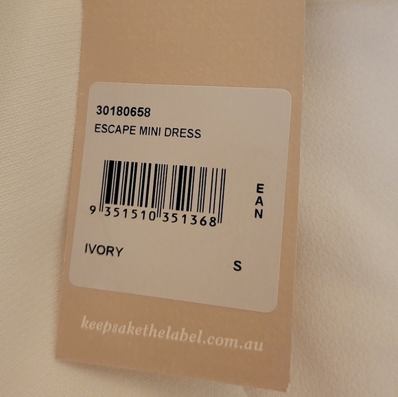 NWT Keepsake the Label Escape Mini Dress White Ivory Ruffle Details Size Small - Picture 4 of 12
